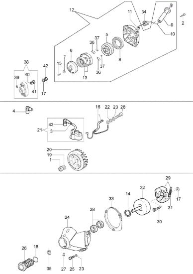 Picture of Avviamento e frizione DSF 4200 (Euro1 / Euro2) Decespugliatore