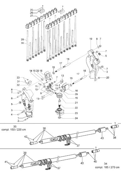 Picture of Asta e rastrello SO 2550 Scuotitore a pettine