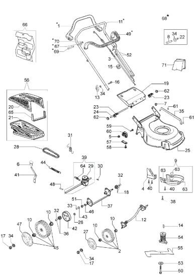 Picture of Esploso LR 48 TBQ COMFORT Rasaerba