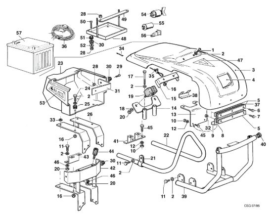 Picture of Cofano (Vers. 1) KAM 4 (Fino/Until 2009) Motocoltivatore