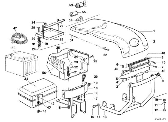 Picture of Cofano ad iniezione KAM 4 (Fino/Until 2009) Motocoltivatore