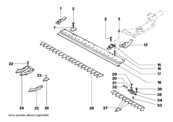 Picture of Barra falciante speciale KAM 4 (Fino/Until 2009) Motocoltivatore