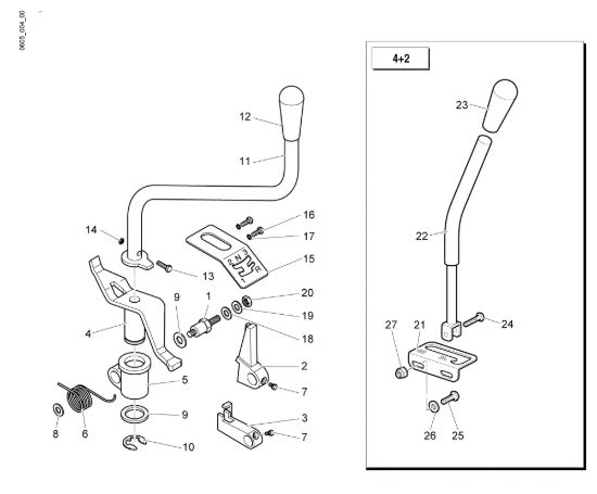 Picture of Selettore (Cambio) "3+1" "4+2" NTR 2250 (Fino/Until 2009) Transporter