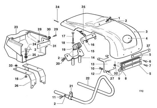 Picture of Cofano (Vers. 2) MAK 16 (Fino/Until 2009) Motocoltivatore