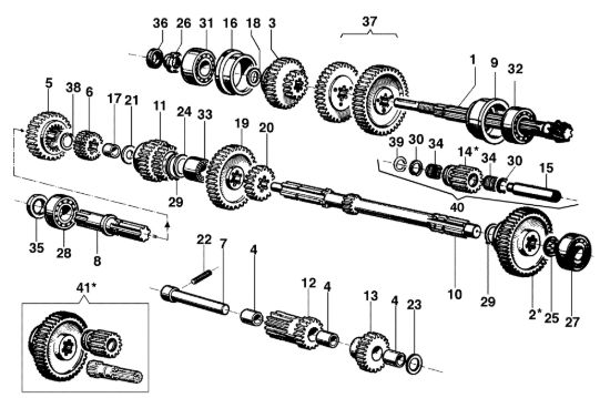 Picture of Ingranaggi (Cambio) MAK 16 (Fino/Until 2009) Motocoltivatore