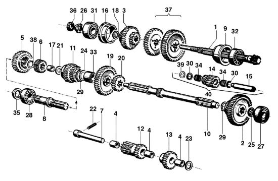 Picture of Ingranaggi (Cambio) MAK 18 (Fino/Until 2009) Motocoltivatore