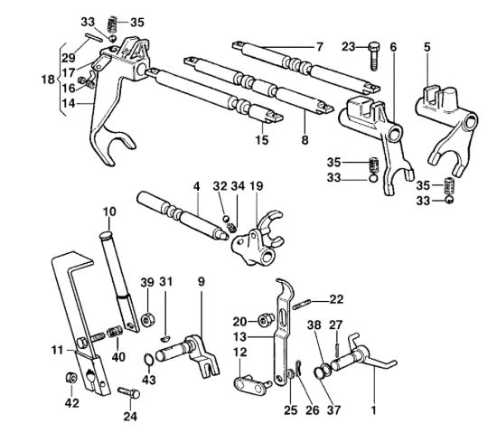 Picture of Comandi interni MAK 18 (Fino/Until 2009) Motocoltivatore