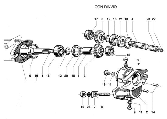 Picture of Rinvio MAK 18 (Fino/Until 2009) Motocoltivatore