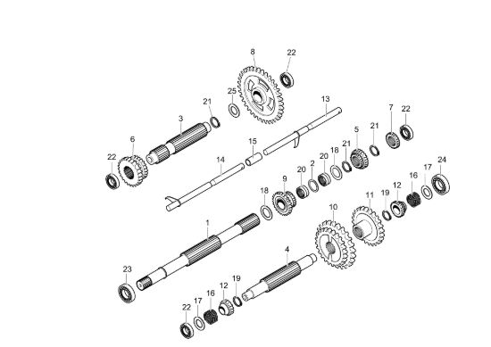 Picture of Ingranaggi (Cambio) "3+1" NTR 450 (Fino/Until 2013) Transporter