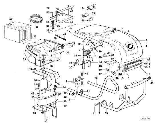 Picture of Cofano in termoformatura KAM 4 (Fino/Until 2012) Motocoltivatore