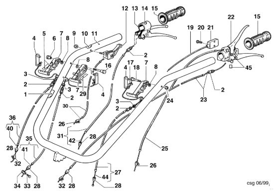 Picture of Stegole e comandi KAM 5 (Fino/Until 2012) Motocoltivatore