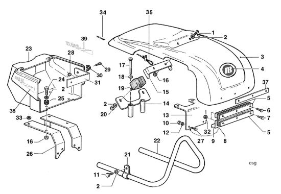 Picture of Cofano in termoformatura MAK 16 (Fino/Until 2012) Motocoltivatore