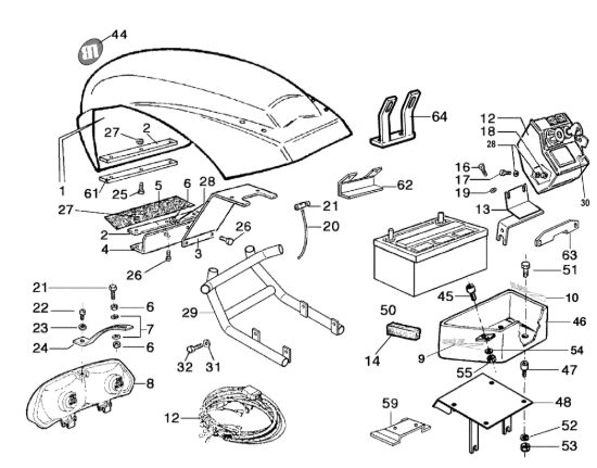 Picture of Cofano (Vers. 3) MAK 16 (Fino/Until 2012) Motocoltivatore