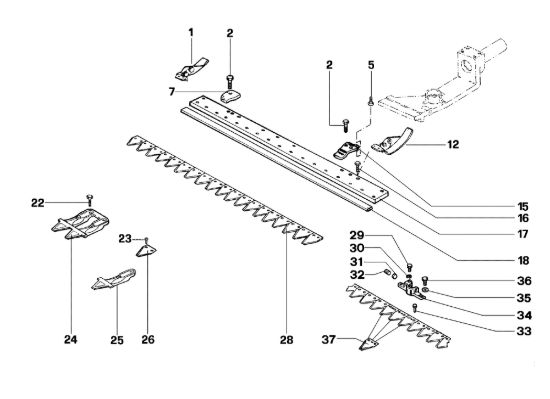 Picture of Barra falciante speciale 69229017/69229019/69229043 MAK 16 (Fino/Until 2012) Motocoltivatore