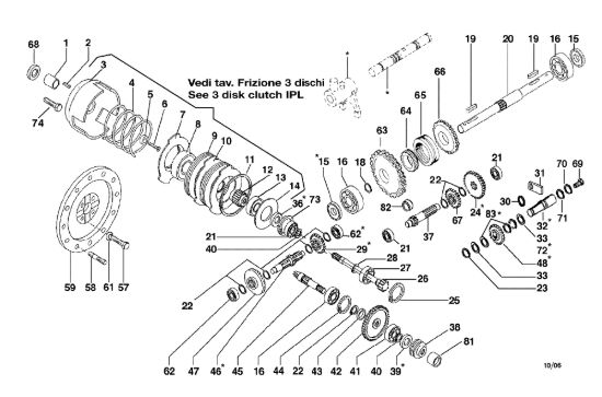 Picture of Frizione e ingranaggi cambio BRIK 3 (Fino/Until 2012) Motocoltivatore