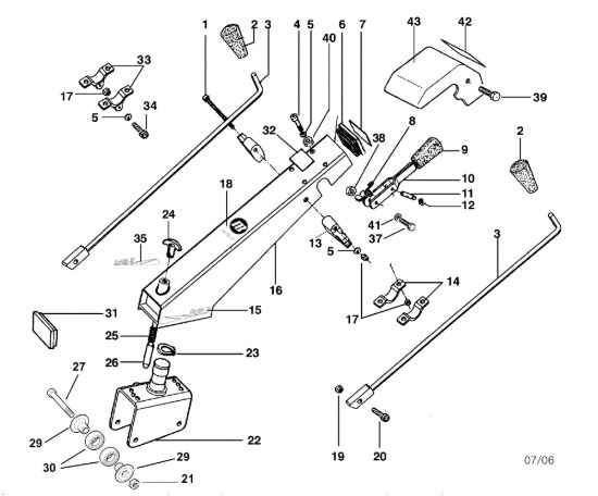 Picture of Piantone e stegole BRIK 3 (Fino/Until 2012) Motocoltivatore