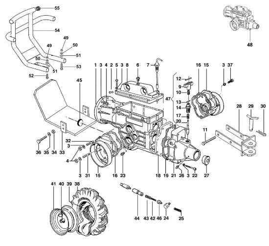 Picture of Scatola cambio e ruote BRIK 3 (EN 709) Motocoltivatore