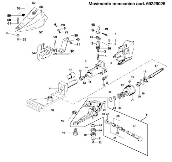 Picture of Movimento meccanico 69229026 KAM 4 (EN 709) Motocoltivatore