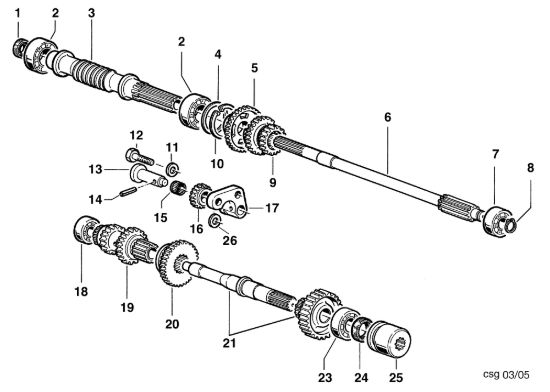 Picture of Ingranaggi (Cambio) KAM 5 (EN 709) Motocoltivatore