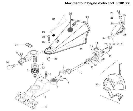 Picture of Movimento in bagno d'olio L0101500 MAK 16 (EN 709) Motocoltivatore