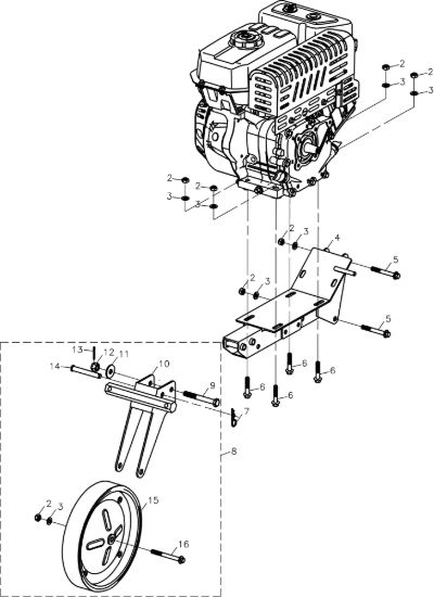 Picture of Ruotino 104 (K800 HC) Motozappa