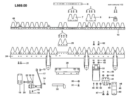 Picture of Barra falciante L0066900 FC 120 (K800 H) Falciatrice