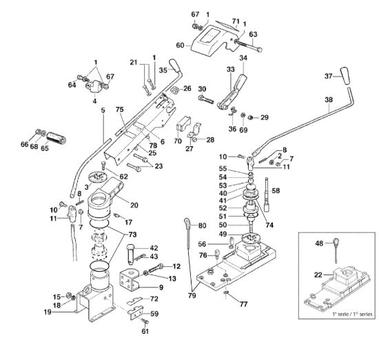 Picture of Piantone e impedimenti MAK 17 S Motocoltivatore