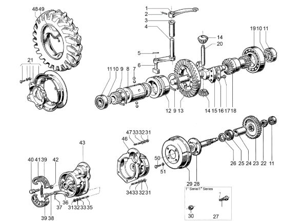 Picture of Ponte, freni e ruote MAK 18 S Motocoltivatore