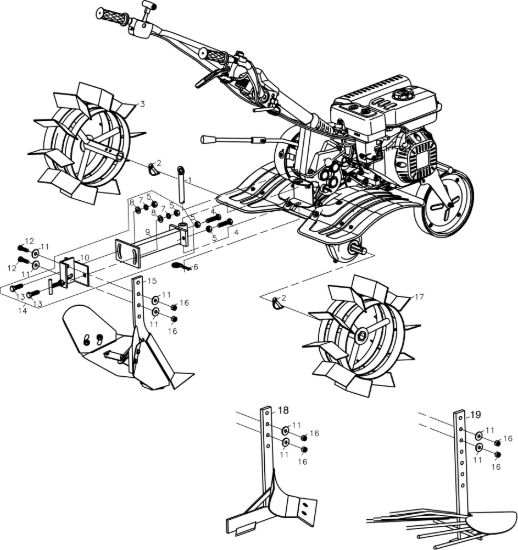 Picture of Optional 104 S (K800 HC) Motozappa