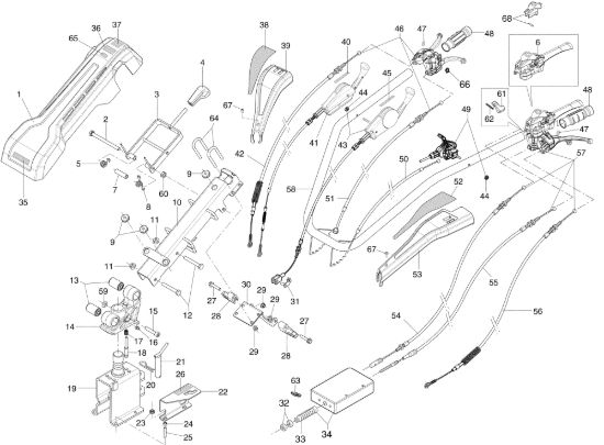 Picture of Piantone e stegole KAM 13 S Motocoltivatore