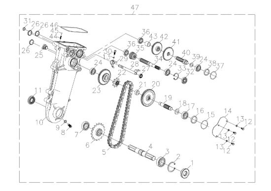 Picture of Ingranaggi 105 S (K800 HC - EURO5) Motozappa