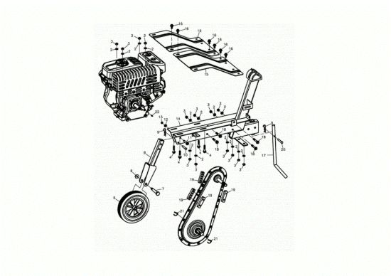 Picture of Telaio 095 S (K800 HT - EURO5) Motozappa
