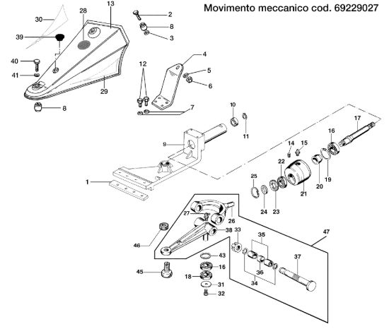 Picture of Movimento meccanico 69229027 FC 120 S Falciatrice