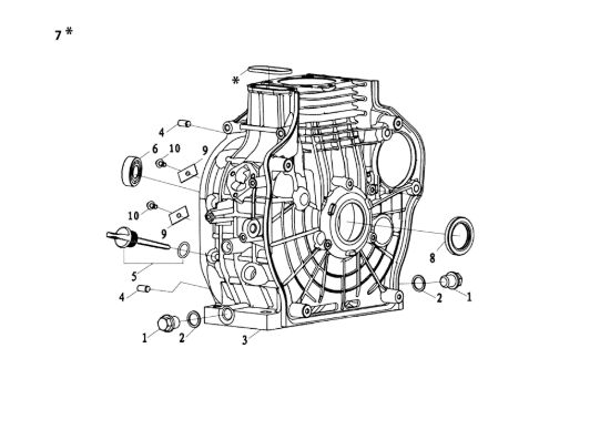 Picture of Basamento MOTORE K7000 HD - conico / conical Motore