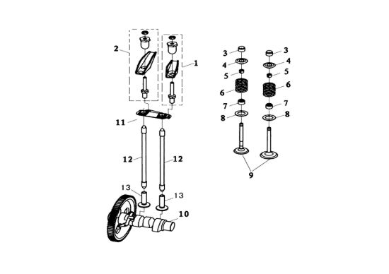 Picture of Valvole MOTORE K7000 HD - conico / conical Motore