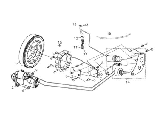 Picture of Impianto elettrico MOTORE K7000 HD - conico / conical Motore