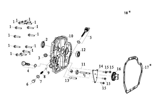 Picture of Coperchio basamento MOTORE K7000 HD - conico e cilindrico / conical and cylindrical Motore