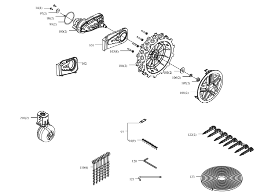 Picture of Esploso KR171E Ruote e accessori Kress