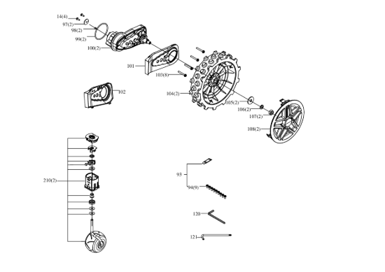 Picture of Esploso KR172E.A Ruote e accessori Kress