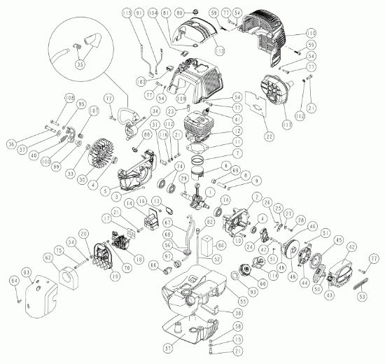 Picture of Motore C5SC 52cc Eur5 