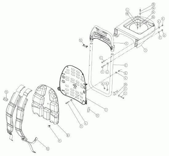 Picture of Telaio e schienale V1200B-BN 
