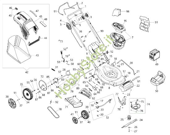 Picture of Esploso completo LRi 48 T Rasaerba