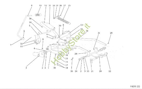 Picture of Regolazione piatto di taglio EF 92/24 KH (K2400AVD TWIN) Cat.2020 Trattorino