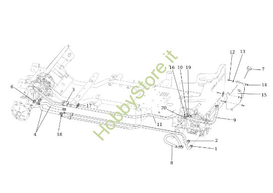 Picture of Circuito idraulico TUAREG 92 4x4 EVO Cat.2020 Trattorino