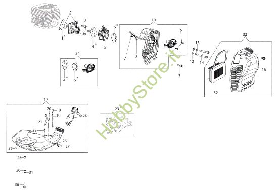 Picture of Serbatoio e filtro aria DSF 5500 Decespugliatore
