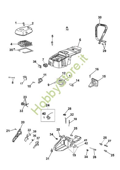 Picture of Serbatoio e filtro aria MT 6300 Motosega