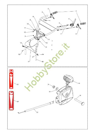 Picture of Manubrio DEB 518 Sfalciatutto