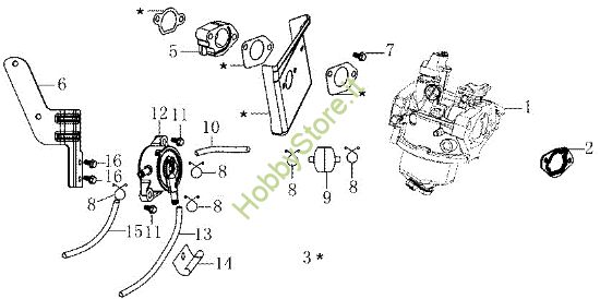 Picture of Carburatore EF 106/16 KH (K1600AVD - EURO5) Cat. 2021 Trattorino
