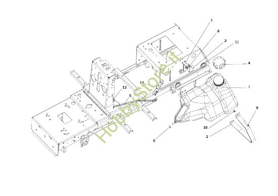 Picture of Serbatoio EF 106/24 KH (K2400AVD V-twin - EURO5) Cat. 2021 Trattorino