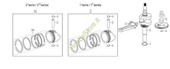 Picture of Albero e pistone LR 44 PK COMFORT (K450) Rasaerba